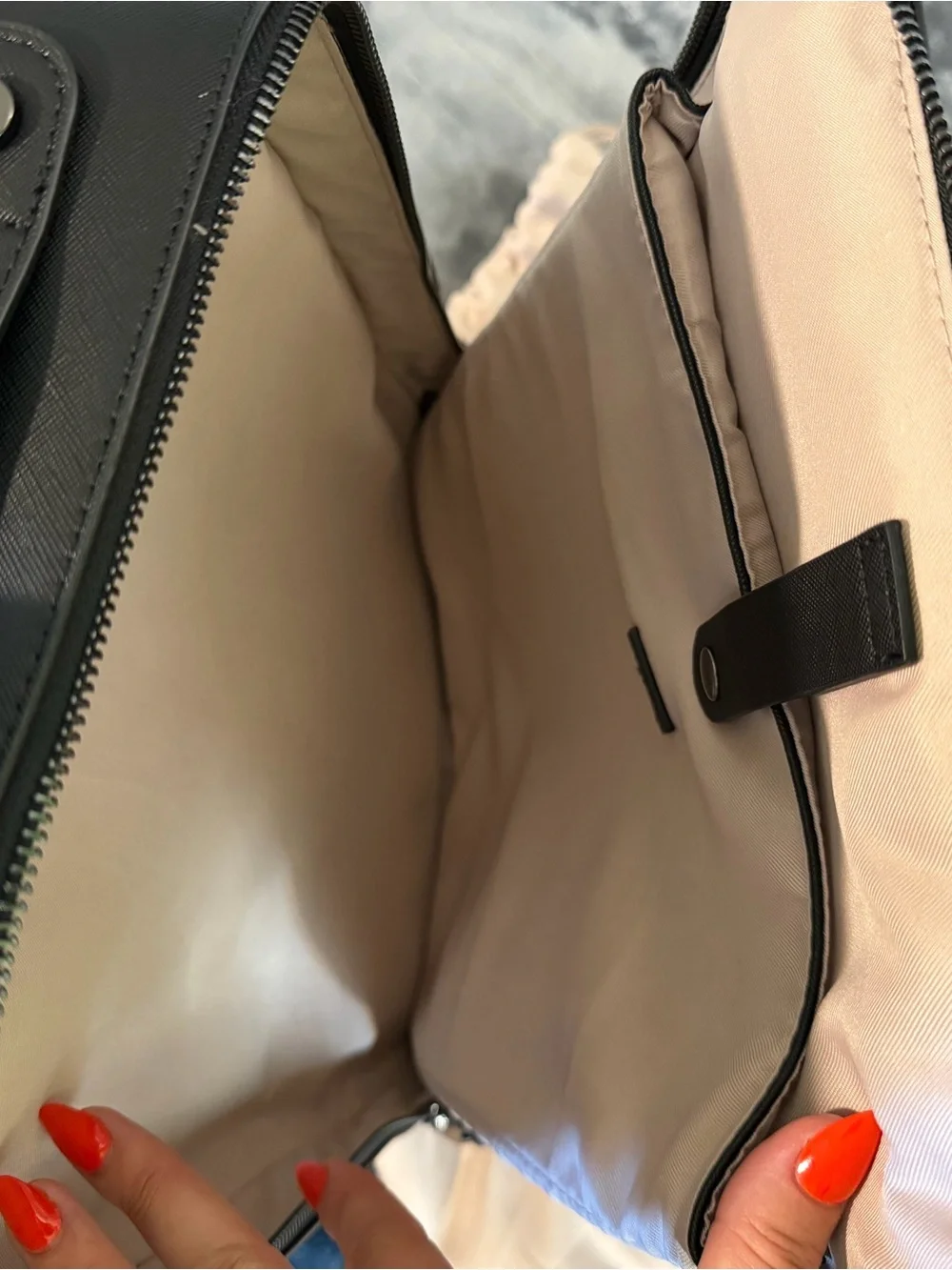 CALPAK Black Leather Backpack - Travel Bag